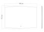 Зеркало Bau Plaza Limited Edition 1050х745, сенсор на взмах, c LED подсветкой, защитный корпус с высокой светопроницаемостью, теплый свет