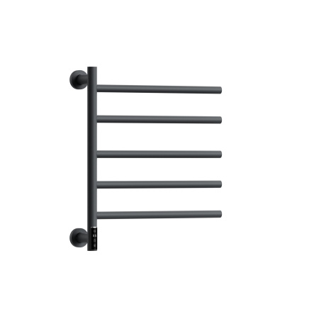 Полотенцесушитель дизайнерский электрический BAU Nimb Elegant Gun Grey 60х50, подключение нижнее, темно-серый металлик