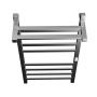 Полотенцесушитель электрический профильный с полкой BAU Hotel Shelf 50х80, 6 планок, универсальный, нерж. сталь полированная