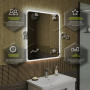 Зеркало Bau Stil 70х80, сенсорная LED подсветка, пластиковый защитный корпус
