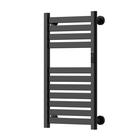 Полотенцесушитель дизайнерский электрический BAU Elite Elegant Black 80х45, подключение справа, черный матовый