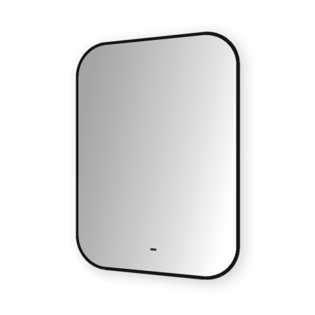Зеркало Bau Black Rand 50х70, с LED фоновой подсветкой, бесконтактным сенсором, черной окантовкой