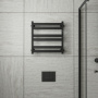 Полотенцесушитель дизайнерский электрический BAU Elite Black 53х52, подключение справа, черный матовый