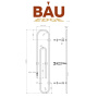 Полотенцесушитель дизайнерский электрический BAU Wall Clip Gun Grey 150х30, темно-серый металлик
