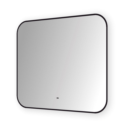 Зеркало Bau Black Rand 80х70, с LED фоновой подсветкой, бесконтактным сенсором, черной окантовкой