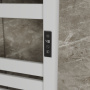 Полотенцесушитель дизайнерский электрический BAU Elite Elegant White 80х45, подключение справа, белый матовый