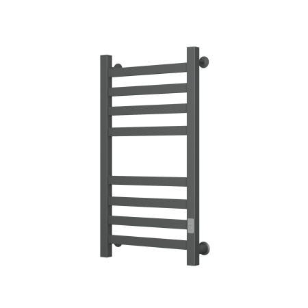 Полотенцесушитель электрический профильный Маргроид BAU Gun Grey В81/10 40х80 темно-серый металлик с таймером, универсальное подключение