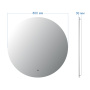 Зеркало Bau Spectrum D80, круглое, LED, сенсор на взмах, ореольная подсветка