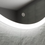 Зеркало Bau Kaps 55, овальное, LED подсветка, сенсор, пластиковый защитный корпус