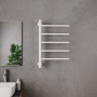Полотенцесушитель дизайнерский электрический BAU Nimb White 62,5х40, подключение нижнее, белый матовый