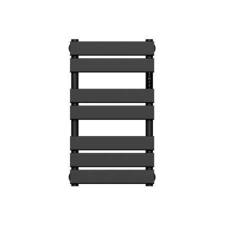 Полотенцесушитель дизайнерский электрический BAU Spectrum Black 70х40, подключение справа, черный матовый