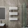 Полотенцесушитель дизайнерский электрический BAU Eastern Wind White 80х50, подключение нижнее, белый матовый