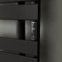 Полотенцесушитель дизайнерский электрический BAU Wind Hook Black 80х50, подключение нижнее, черный матовый