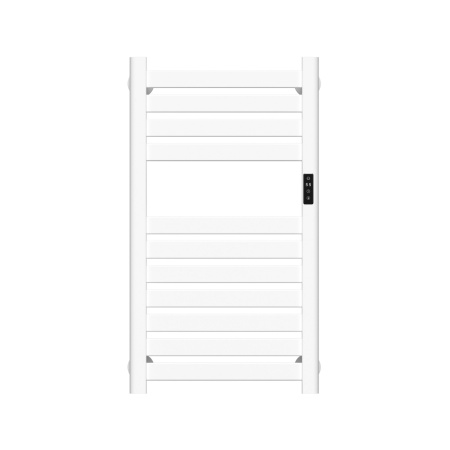 Полотенцесушитель дизайнерский электрический BAU Elite Elegant White 80х45, подключение справа, белый матовый