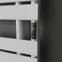 Полотенцесушитель дизайнерский электрический BAU Wind Hook White 80х50, подключение нижнее, белый матовый