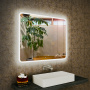 Зеркало Bau Stil 100х70, LeD подсветка, сенсор, антипар, пластиковый защитный корпус