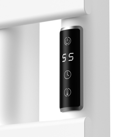 Полотенцесушитель дизайнерский электрический BAU Wind Hook White 80х50, подключение нижнее, белый матовый