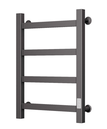 Полотенцесушитель электрический профильный Маргроид BAU Gun Grey В81/10 40х60, П4 темно-серый металлик с таймером с таймером справа