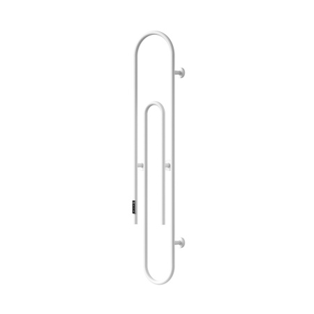 Полотенцесушитель дизайнерский электрический BAU Wall Clip White 150х30, белый матовый