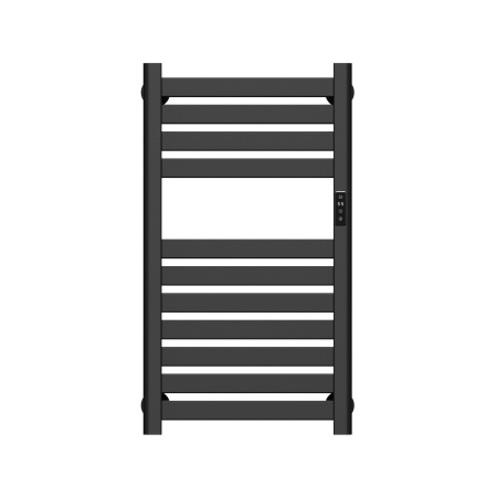 Полотенцесушитель дизайнерский электрический BAU Elite Elegant Black 80х45, подключение справа, черный матовый