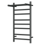 Полотенцесушитель электрический с полкой BAU Stil Shelf 40х80, 7 планок, универсальный, черный матовый RAL 9005