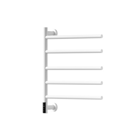 Полотенцесушитель дизайнерский электрический BAU Nimb Elegant White 60х50, подключение нижнее, белый матовый