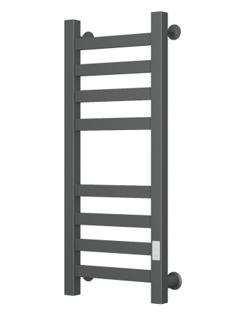 Полотенцесушитель электрический профильный Маргроид BAU Gun Grey В81/10 30х80 темно-серый металлик с таймером с таймером справа