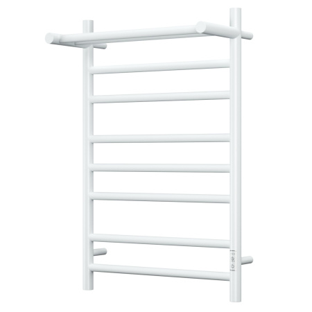 Полотенцесушитель электрический с полкой BAU Stil Shelf 50х80, 7 планок, универсальный, белый полуматовый
