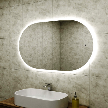 Зеркало Bau Nimb 60х100, LED, сенсор на взмах, ореольная подсветка