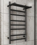 Полотенцесушитель электрический с полкой BAU Stil Shelf 40х80, 7 планок, универсальный, черный матовый RAL 9005