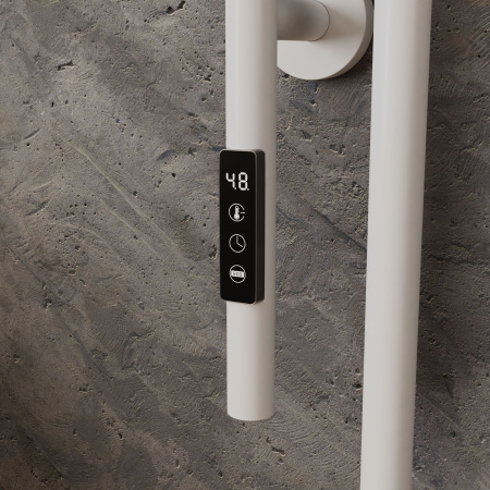 Полотенцесушитель дизайнерский электрический BAU Wall Clip White 120х30, белый матовый