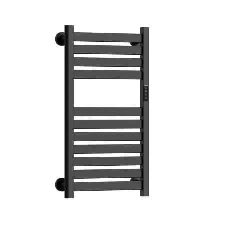 Полотенцесушитель дизайнерский электрический BAU Elite Elegant Black 80х45, подключение справа, черный матовый