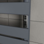 Полотенцесушитель дизайнерский электрический BAU Spectrum Gun Grey 70х40, подключение справа, темно-серый металлик
