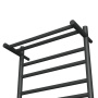 Полотенцесушитель электрический с полкой BAU Stil Shelf 40х80, 7 планок, универсальный, черный матовый RAL 9005