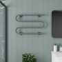 Полотенцесушитель электрический BAU M Gun Grey 41,5х61,5, темно-серый металлик