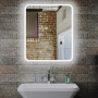 Зеркало Bau Stil 70х80, сенсорная LED подсветка, пластиковый защитный корпус